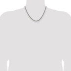 Polished Stainless Steel Spiga (Wheat) Chain Necklace 4mm