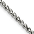 Chisel Stainless Steel Polished 4mm Wheat Chain