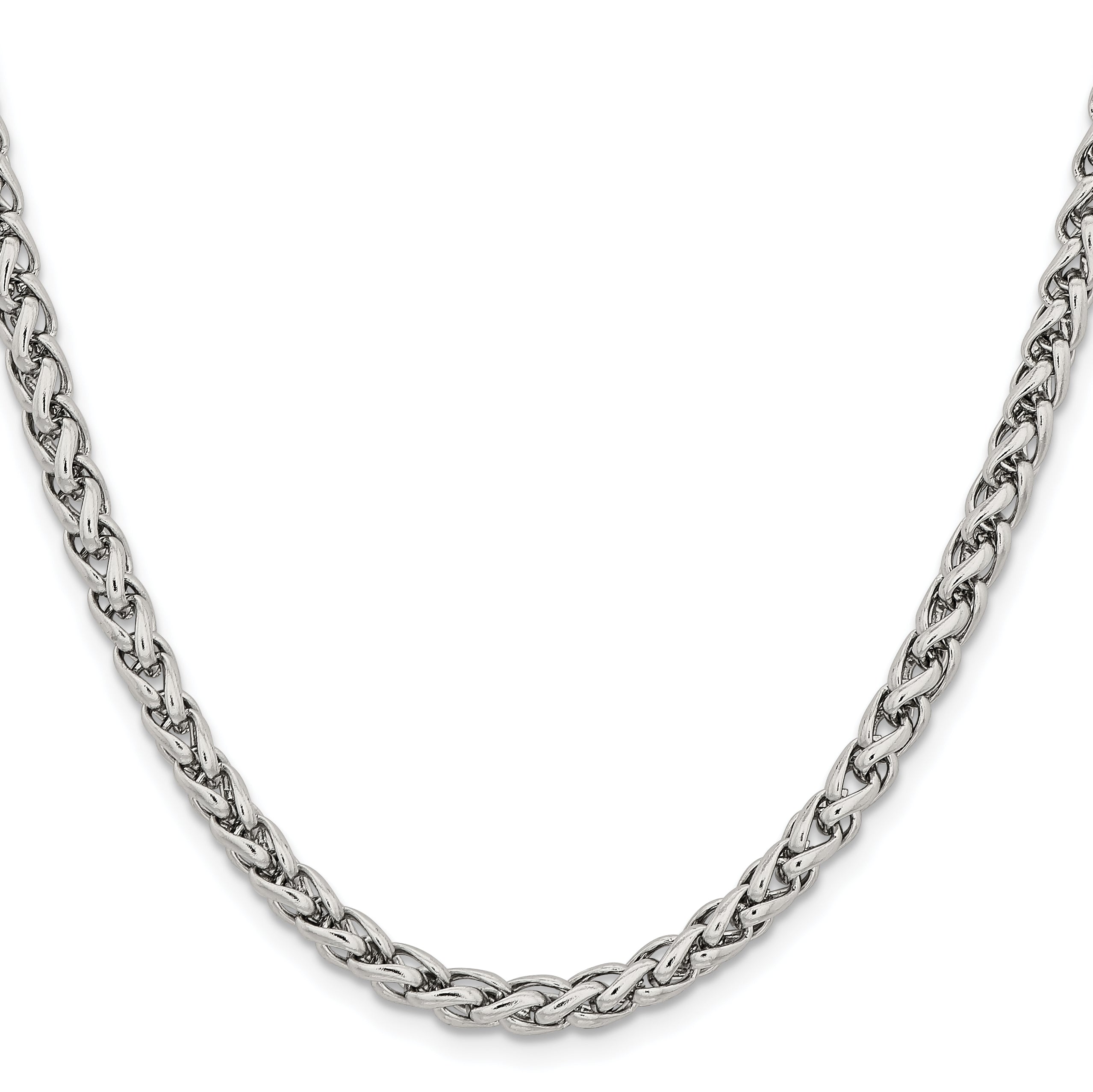 Men's Stainless Steel Wheat Chain Necklace 5mm Secondary image
