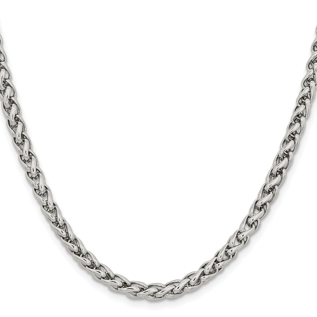 Men's Stainless Steel Wheat Chain Necklace 5mm