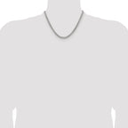 Polished Stainless Steel Spiga (Wheat) Chain Necklace 5mm