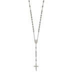 Chisel Stainless Steel Polished 6mm Beaded 29.5 inch Rosary Necklace