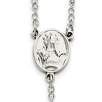 Chisel Stainless Steel Polished 6mm Beaded 29.5 inch Rosary Necklace