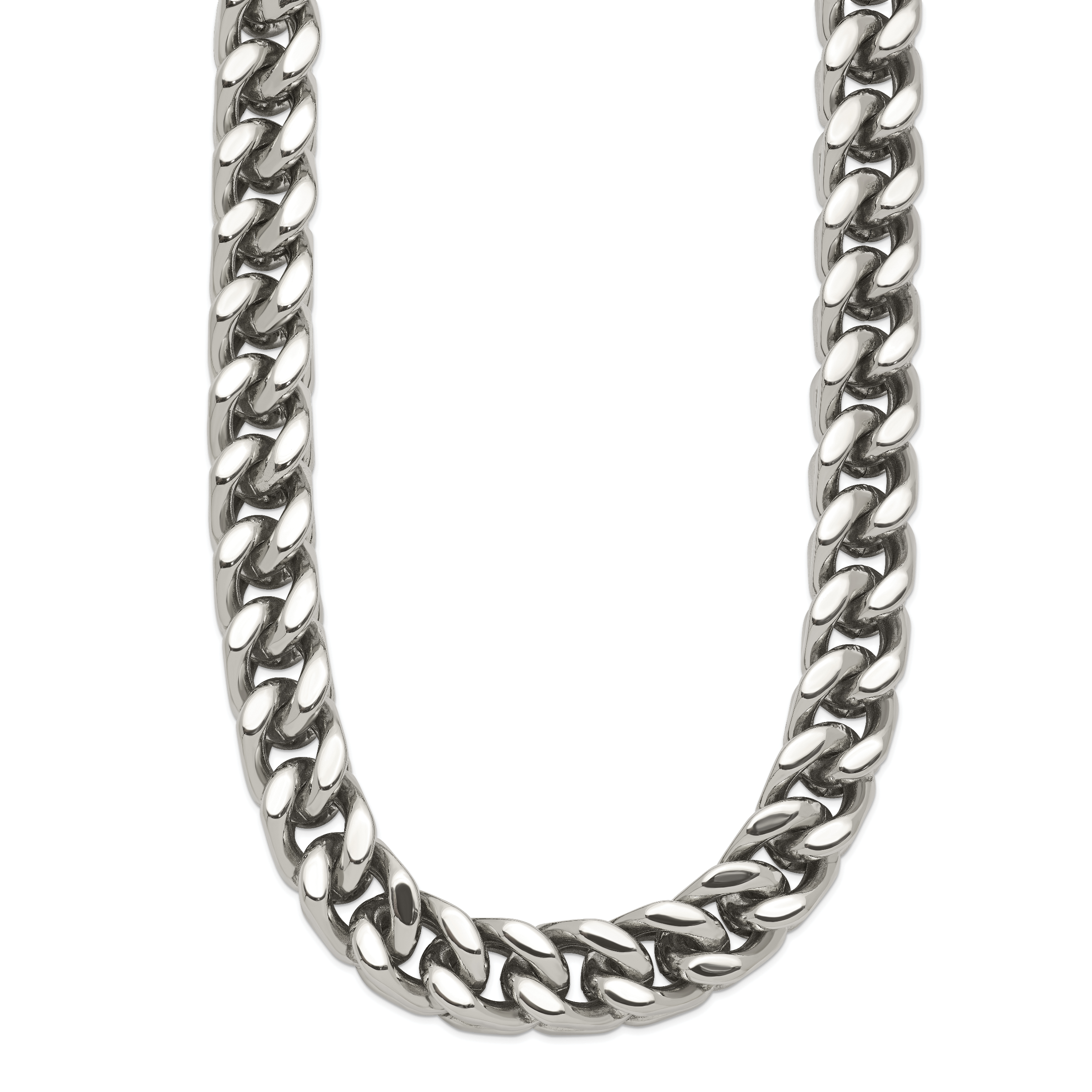 Chisel Stainless Steel Polished 24 inch Heavy Wheat Necklace Secondary image