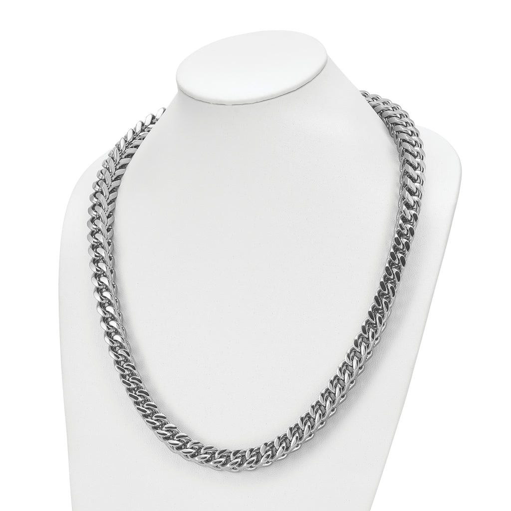Chisel Stainless Steel Polished 24 inch Heavy Wheat Necklace