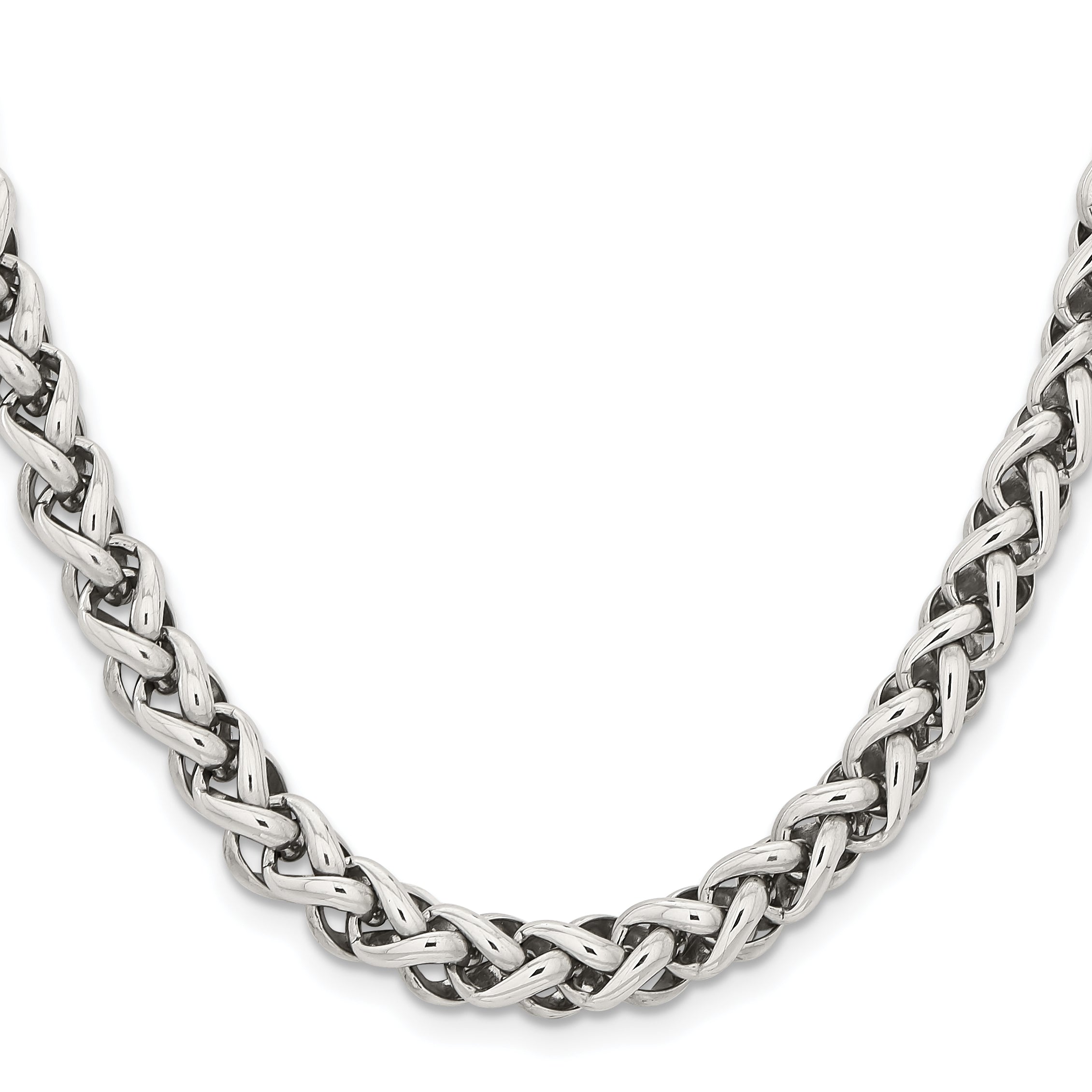 Men's Stainless Steel Cable Chain Necklace 6mm Secondary image