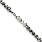 Chisel Stainless Steel Polished Wheat Chain Necklace