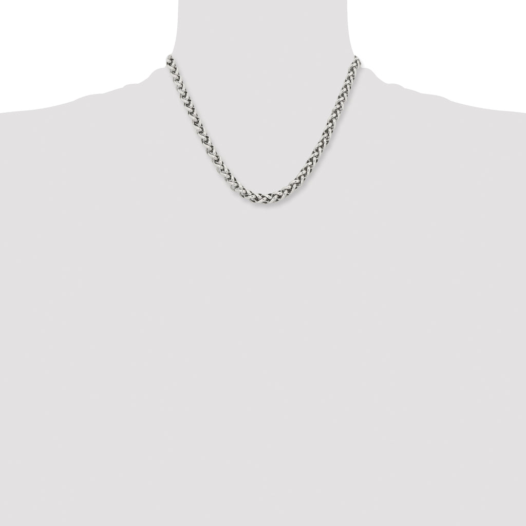 Men's Stainless Steel Cable Chain Necklace 6mm