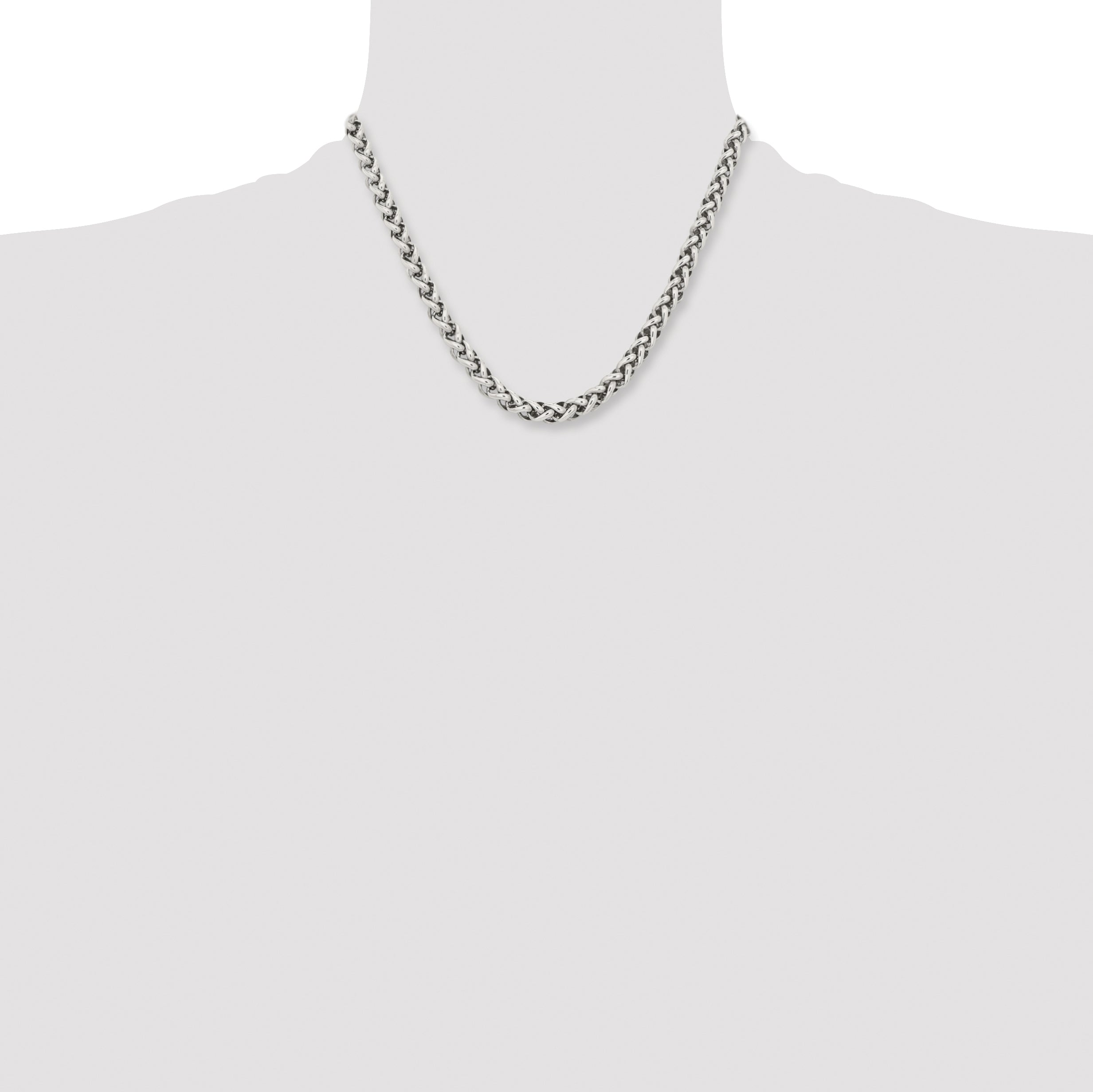 Men's Stainless Steel Cable Chain Necklace 6mm