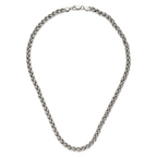 Chisel Stainless Steel Polished Wheat Chain Necklace