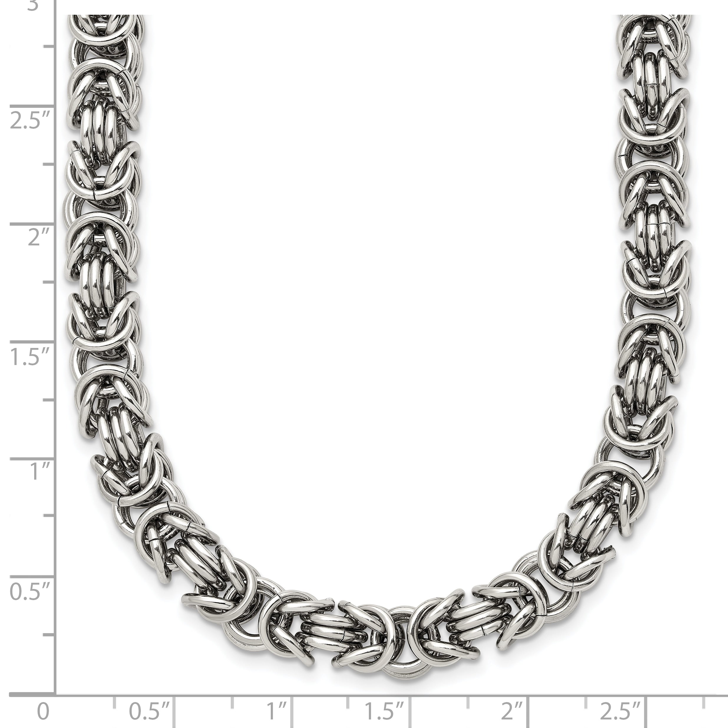 Chisel Stainless Steel Polished 18 inch Fancy Link Necklace