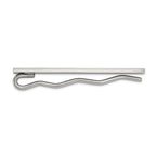 Men's Polished Cubic Zirconia Stainless Steel Tie Bar
