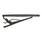 Men's Gunmetal Brushed and Polished Cubic Zirconia Stainless Steel Tie Bar