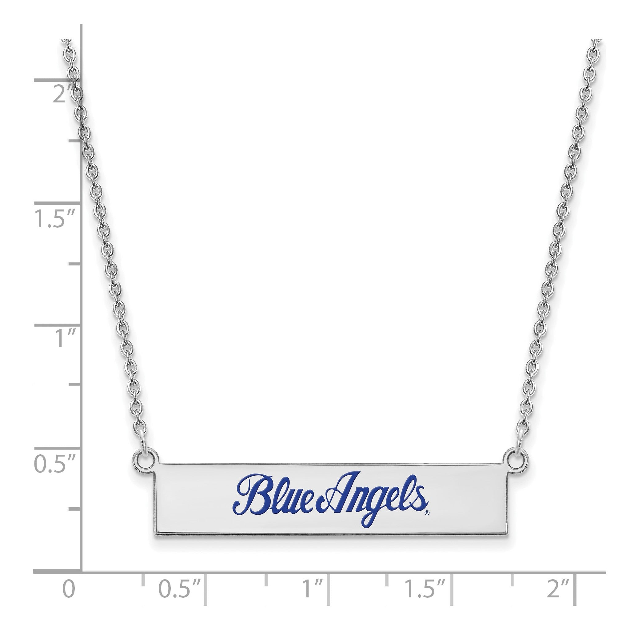 Blue Angels Small Bar Necklace in Sterling Silver Secondary image