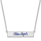 Blue Angels Small Bar Necklace in Sterling Silver - Sophia Jewelers