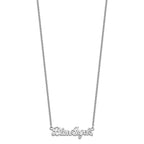 LogoArt Blue Angels Script Necklace in Sterling Silver - Sophia Jewelers