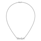 LogoArt Blue Angels Script Necklace in Sterling Silver - Sophia Jewelers