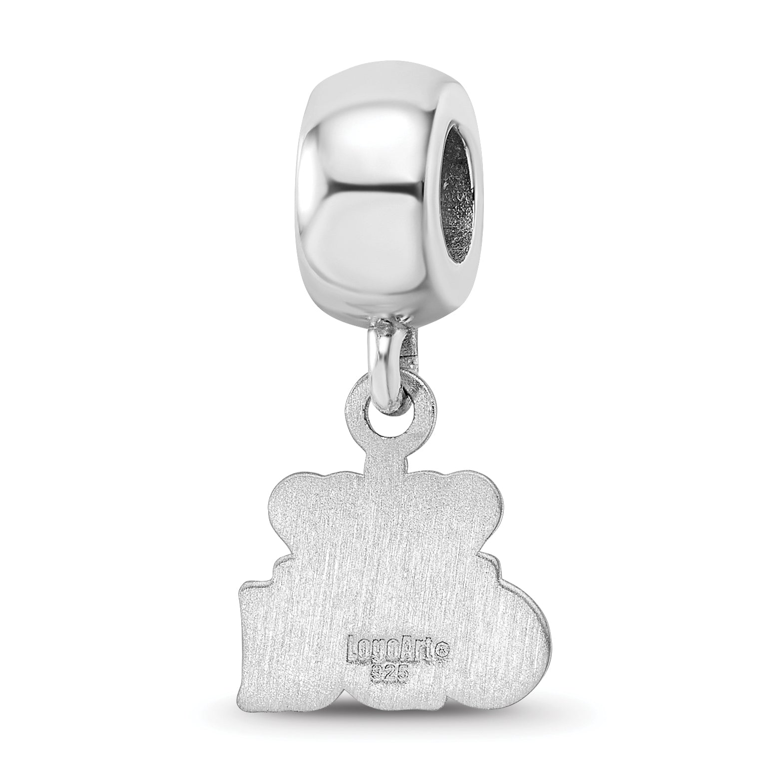 Sterling Silver Rhodium-plated Logo Art Old Dominion University O-D-U Extra Small Dangle Bead Charm