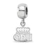 Sterling Silver Rhodium-plated Logo Art Old Dominion University O-D-U Extra Small Dangle Bead Charm