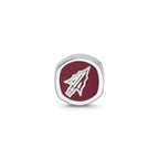Florida State University Cushion Enameled Bead in Sterling Silver - Sophia Jewelers