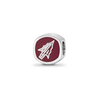 Florida State University Cushion Enameled Bead in Sterling Silver - Sophia Jewelers