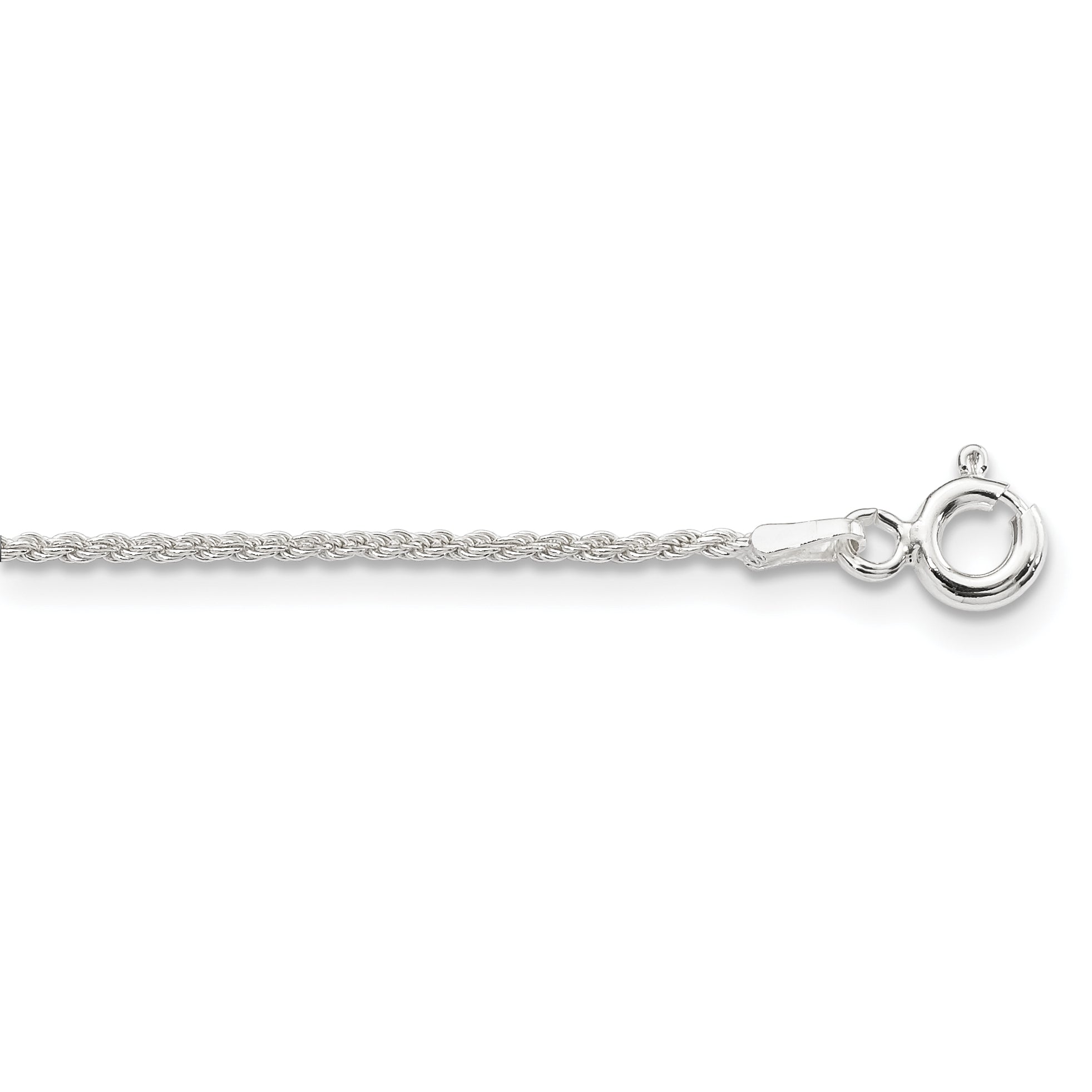 Sterling Silver 1.85mm Diamond-cut Rope Chain