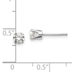 14kw .60ct I2 K-L Diamond Stud Push-on Post Earrings