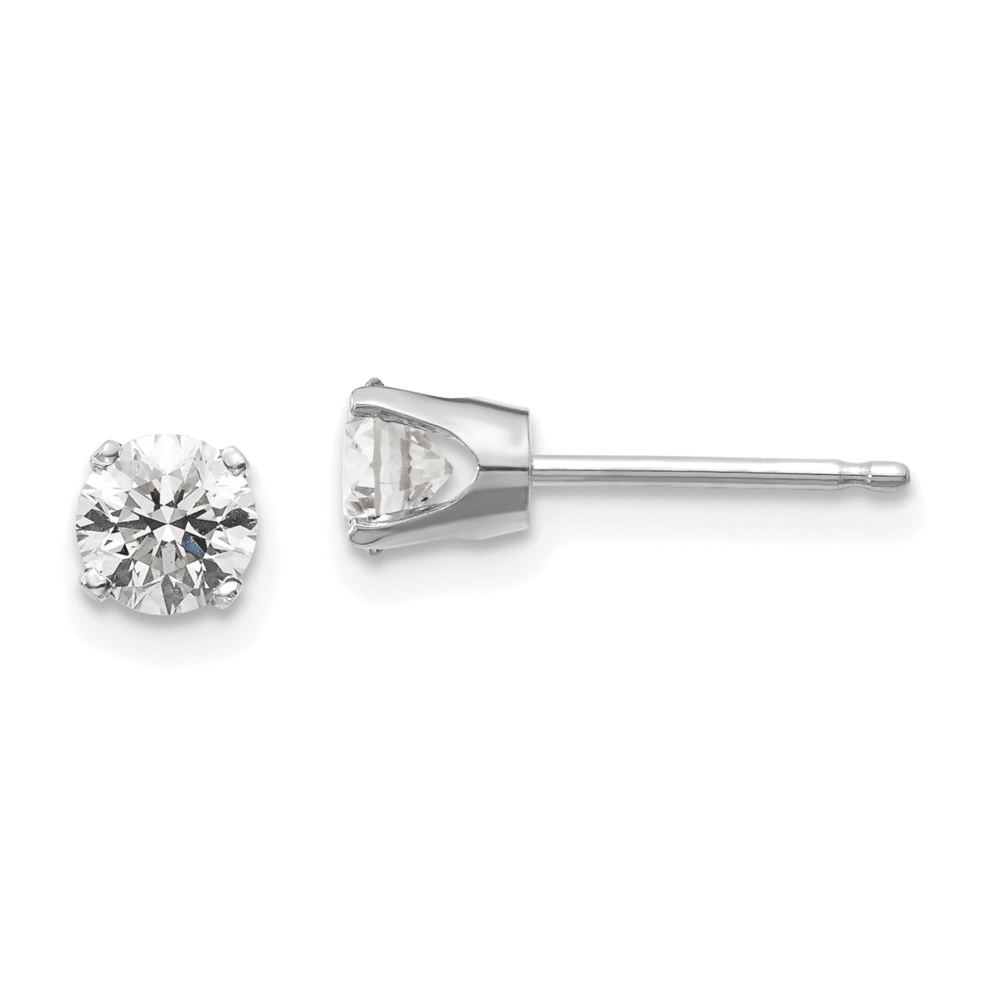 14kw .70ct I2 K-L Diamond Stud Push-on Post Earrings Main image