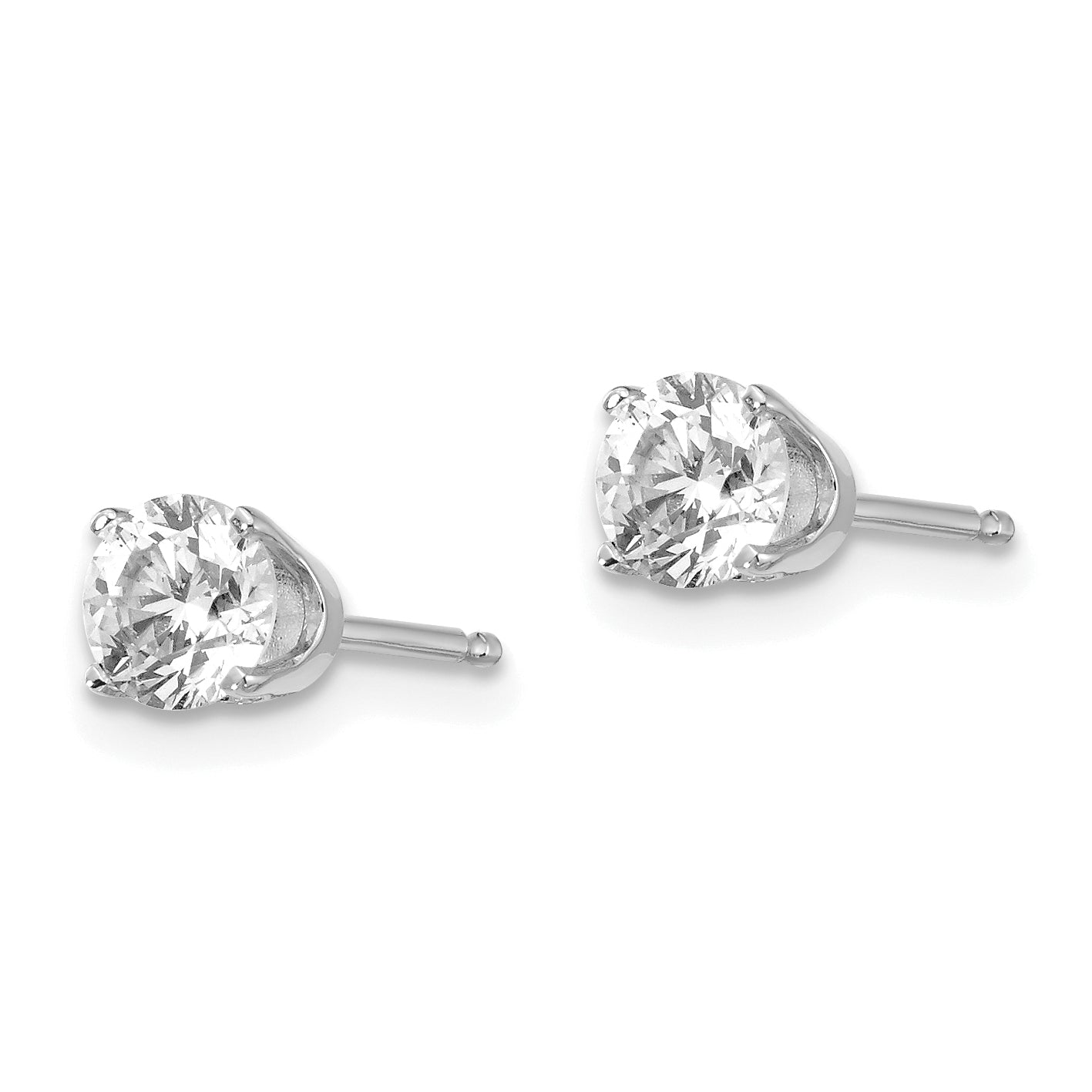 14kw .75ct I2 K-L Diamond Stud Push-on Post Earrings Secondary image