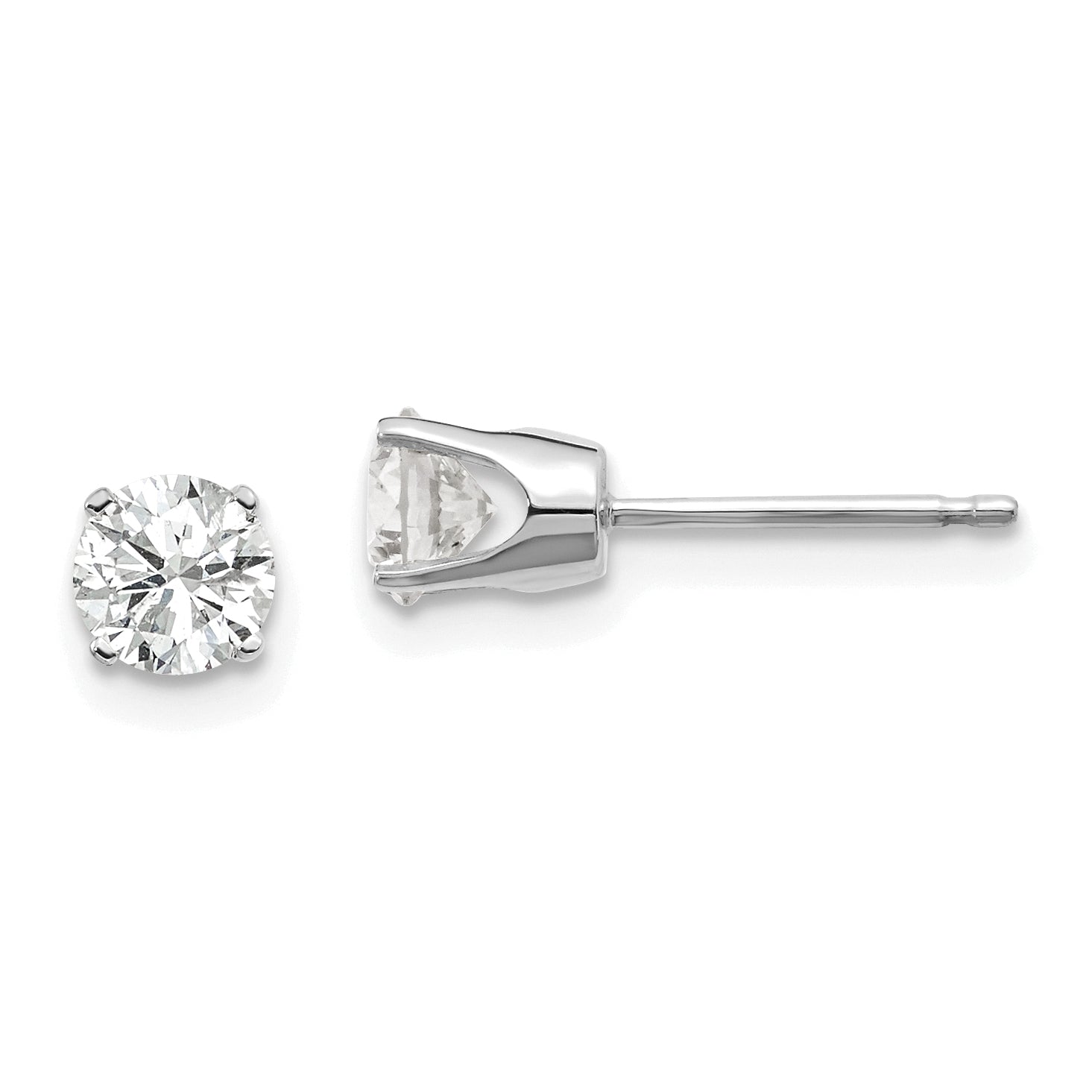 14kw .75ct I2 K-L Diamond Stud Push-on Post Earrings Main image