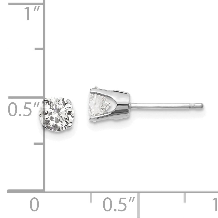 14kw .85ct I2 K-L Diamond Stud Push-on Post Earrings Secondary image