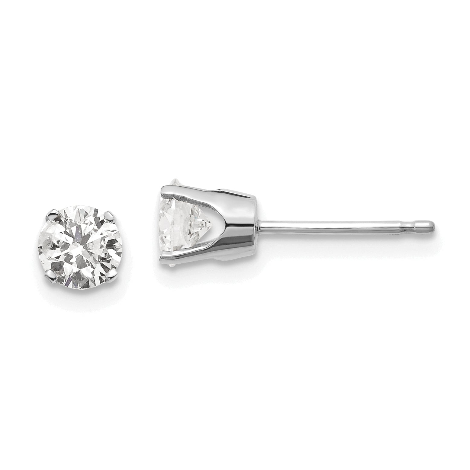 14kw .85ct I2 K-L Diamond Stud Push-on Post Earrings Main image