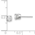 14kw .95ct I2 K-L Diamond Stud Push-on Post Earrings