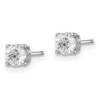 Round Diamond Classic Cut Stud Earrings in 14K White Gold, 4.6mm (.85 ct. tw.) - Sophia Jewelers