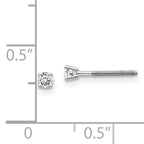 14kw .10ct SI3 G-I Diamond Stud Thread on/off Post Earrings