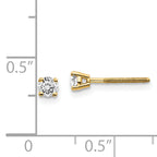 14ky .25ct. SI3 G-I Diamond Stud Thread on/off Post Earrings