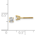 14ky .40ct. SI3 G-I Diamond Stud Thread on/off Post Earrings