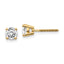 14ky .85ct. SI3 G-I Diamond Stud Thread on/off Post Earrings