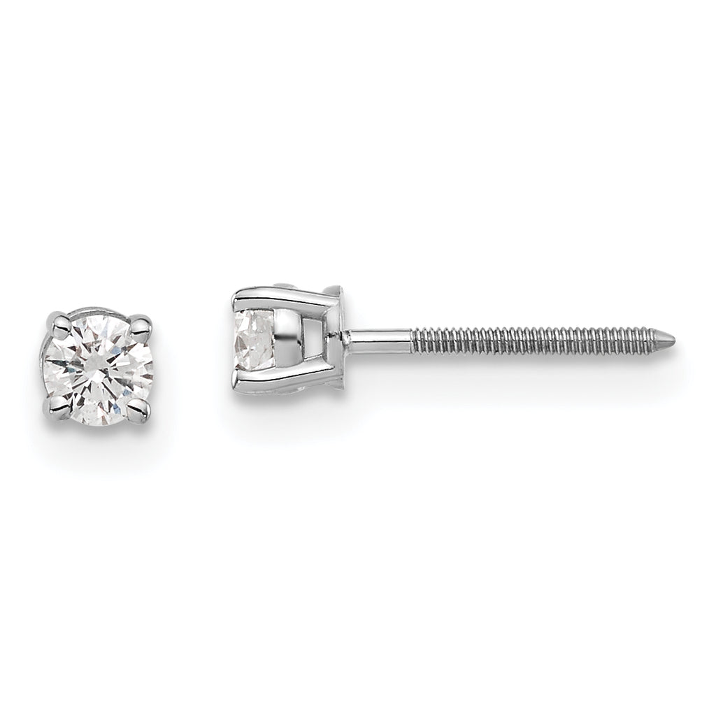 VS2/SI1 G-I Diamond Thread On/Off Stud Earrings in 14K White Gold (.25 ct. tw.) - Sophia Jewelers