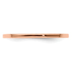 14K Rose Gold 1.2mm Flat Polished Stackable Band