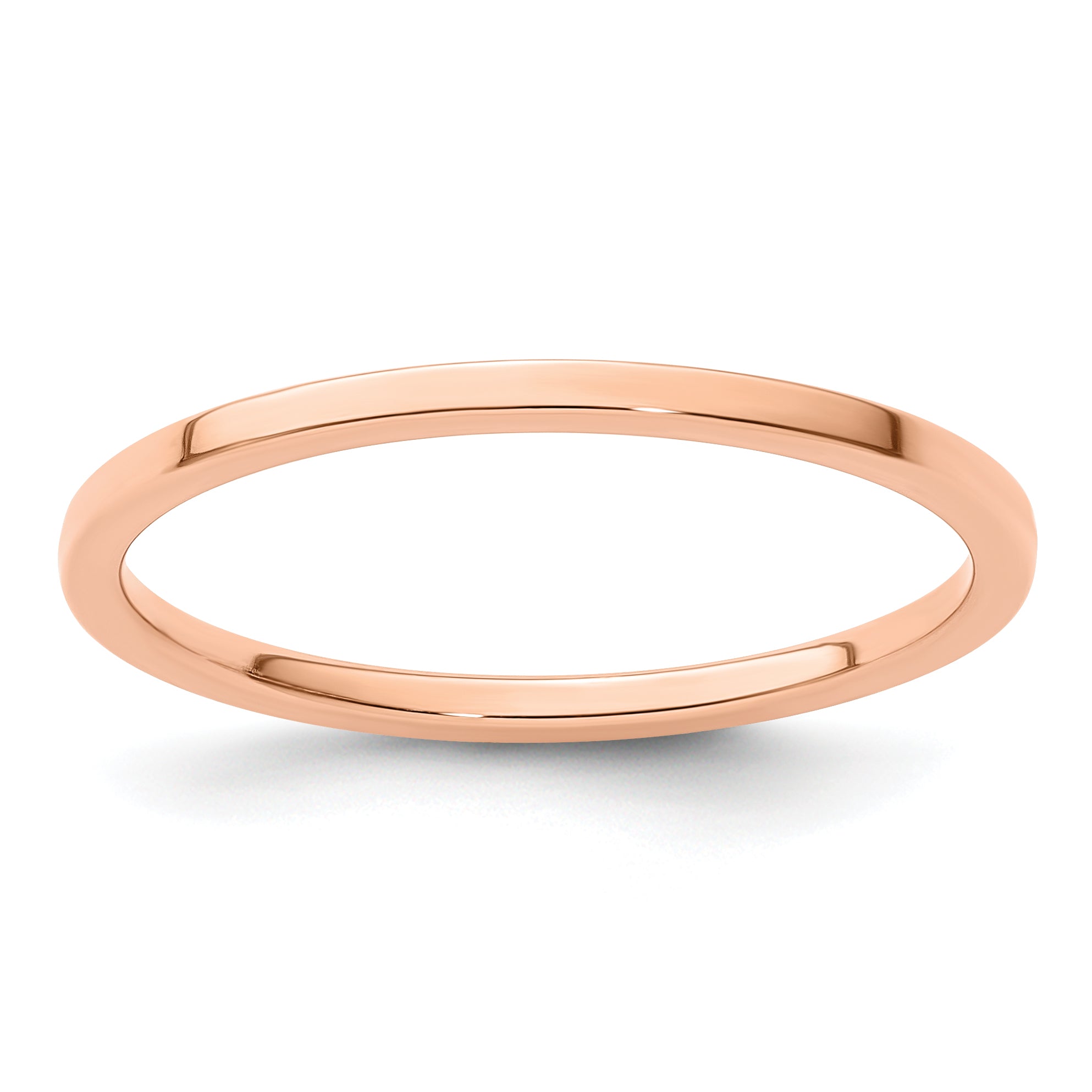 14K Rose Gold 1.2mm Flat Polished Stackable Band Main image
