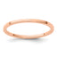 14K Rose Gold 1.2mm Flat Polished Stackable Band