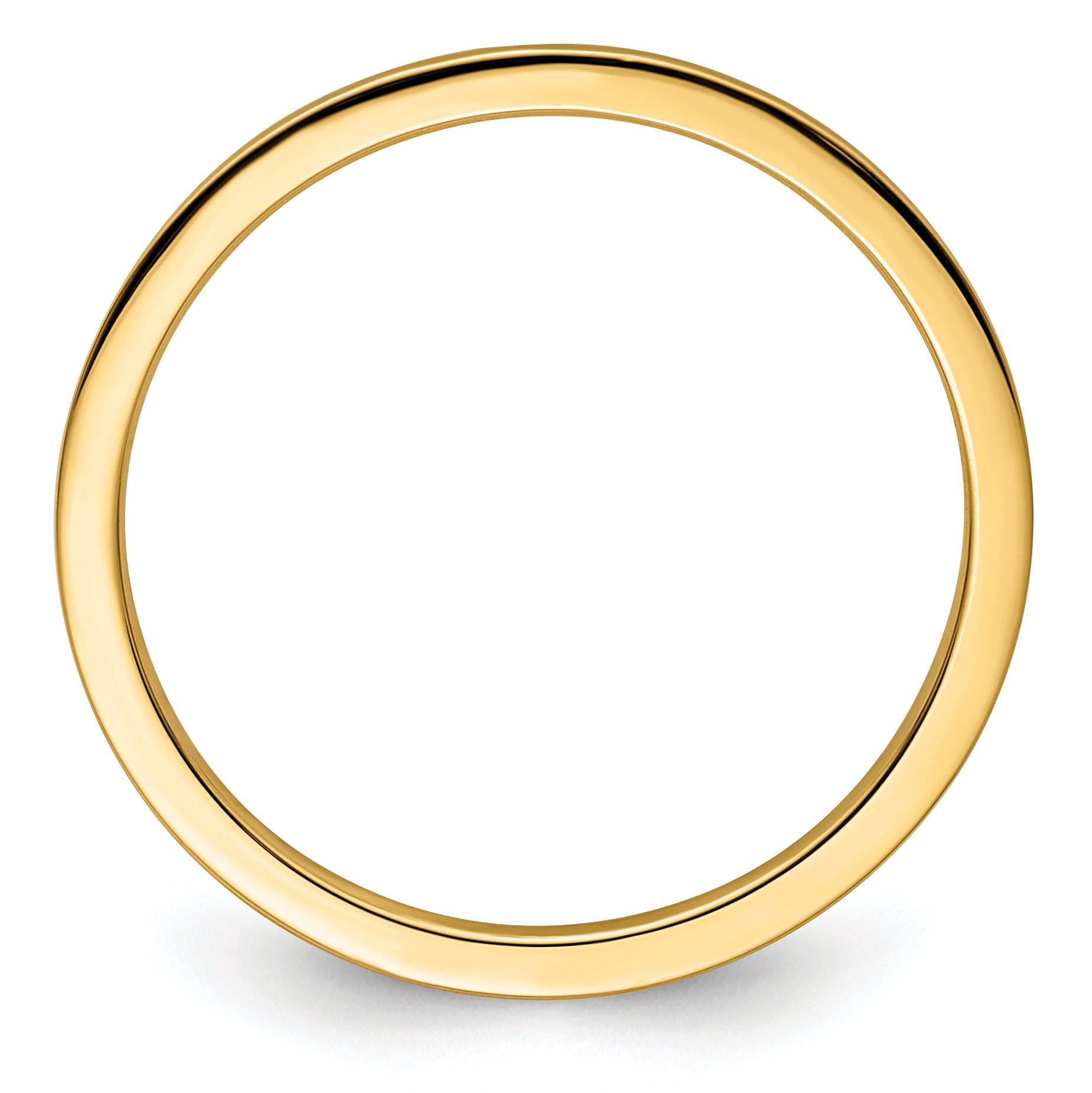 14K Yellow Gold 1.2mm Flat Polished Stackable Band Main image