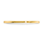 14K Yellow Gold 1.2mm Flat Polished Stackable Band