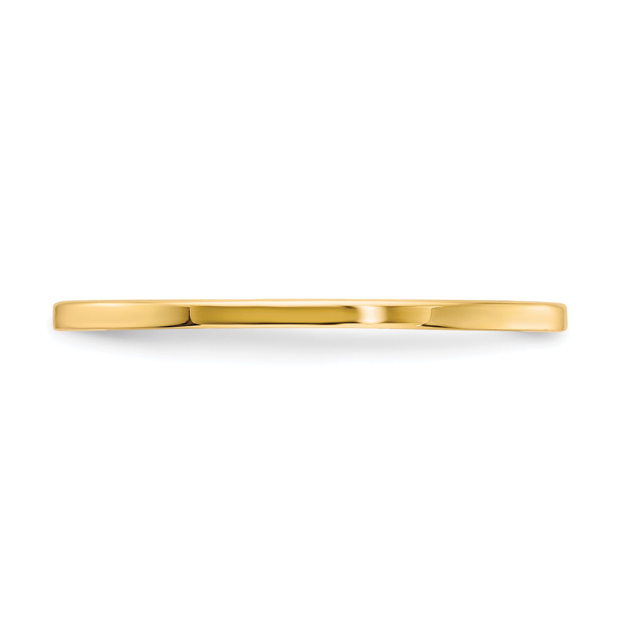 14K Yellow Gold 1.2mm Flat Polished Stackable Band