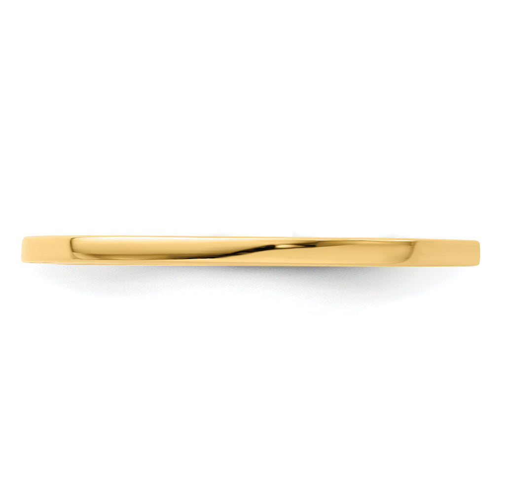 14K Yellow Gold 1.2mm Flat Polished Stackable Band