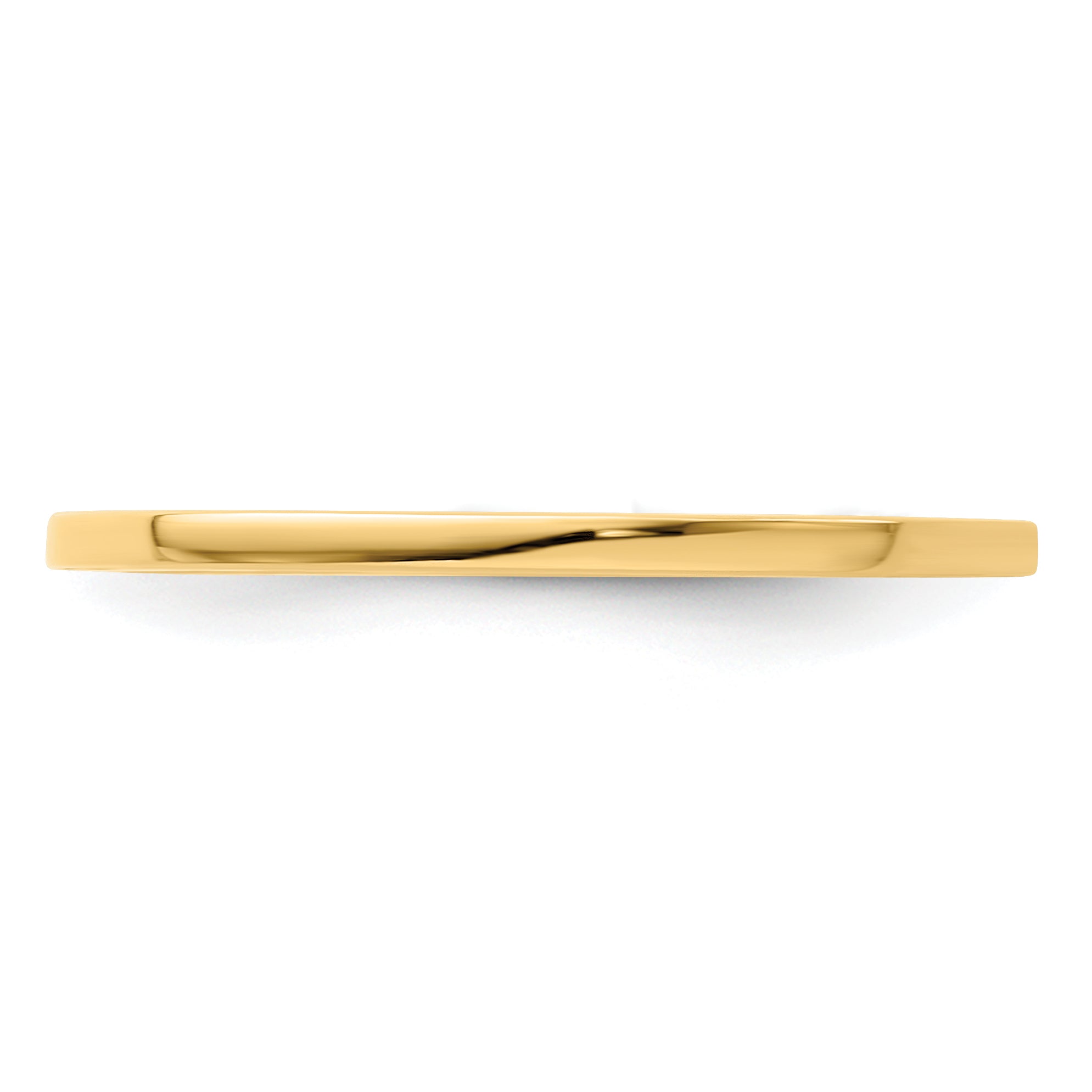 14K Yellow Gold 1.2mm Flat Polished Stackable Band