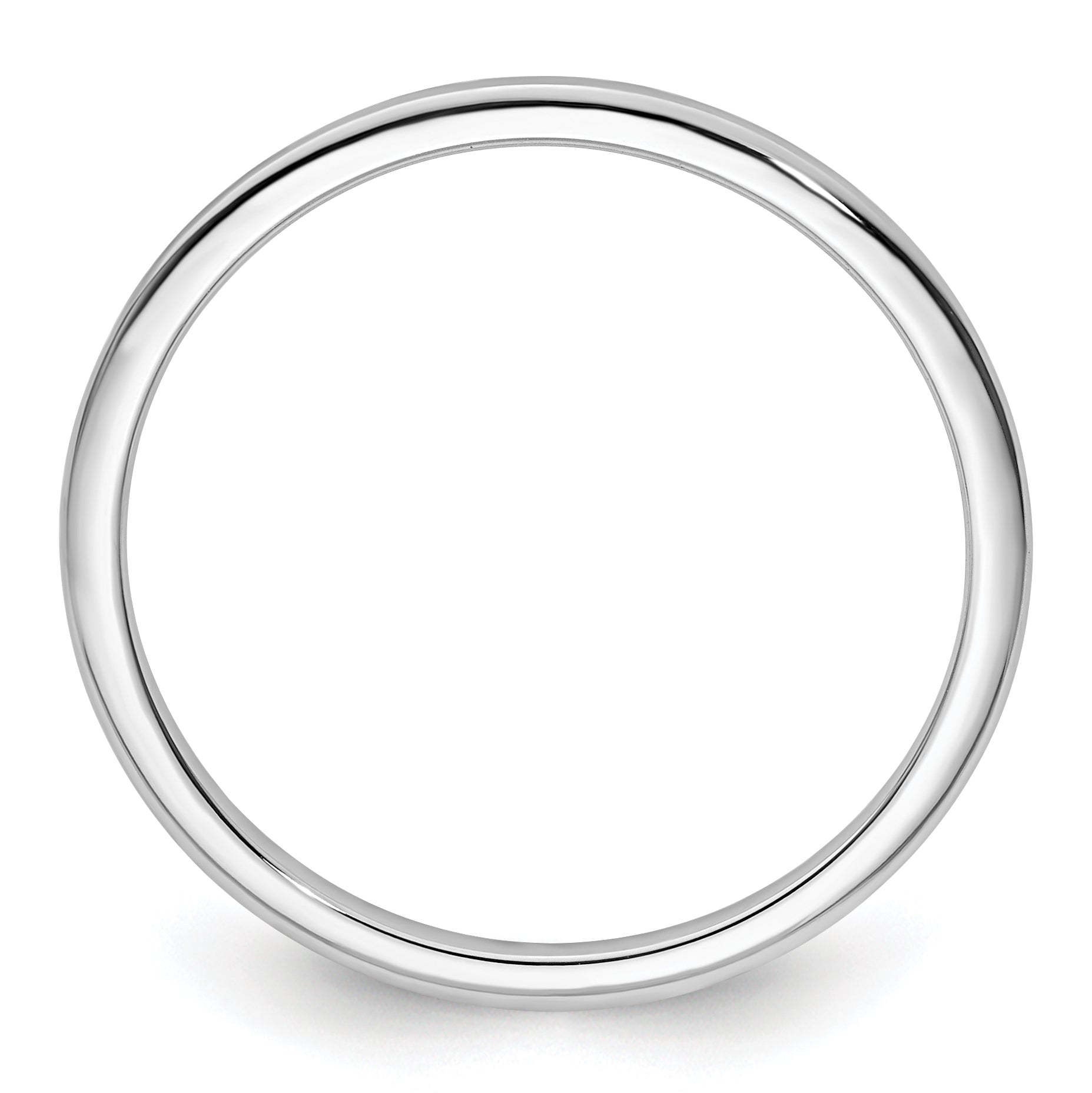 Half-Round Stackable Band in 14K White Gold, 1.2mm Secondary image
