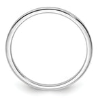 14K White Gold 1.2mm Half Round Polished Stackable Band