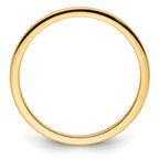14K Yellow Gold 1.2mm Half Round Polished Stackable Band